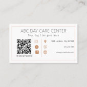 Waterverf Baby wieg Baby zittend Visitekaartje (Achterkant)