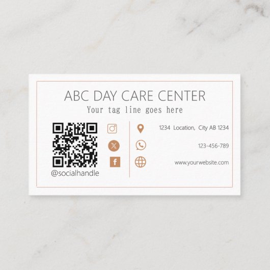 Waterverf Baby wieg Baby zittend Visitekaartje (Achterkant)