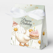 Waterverf Baby Witte Gans Verjaardagsfeest Schatti Bedankdoosjes (Voorkant Zijde)