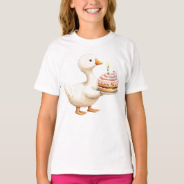 Waterverf Baby Witte Gans Verjaardagsfeest Schatti T-shirt