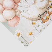 Waterverf Baby Witte Gans Verjaardagsfeest Schatti Tissuepapier (Detail)