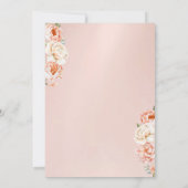 Waterverf Baby Zwaan Roos Gouden Glitter Druppels Kaart (Achterkant)