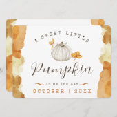 Waterverf Baby Zwangerschap Aankondiging (Voorkant / Achterkant)