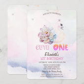 Waterverf Baby zwoegventiel 1ste Kaart (Voorkant / Achterkant)