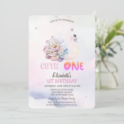 Waterverf Baby zwoegventiel 1ste Kaart (Staand voorkant)