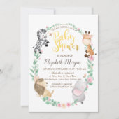 Waterverf Babydieren met gedemonteerde douche Kaart (Voorkant)