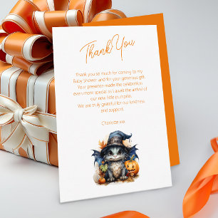 Waterverf Babydraak Halloween Baby Shower Bedankkaart