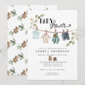 Waterverf babykleding | Boho Boy-Baby shower Kaart (Voorkant / Achterkant)