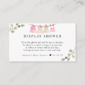 Waterverf babykleding | Boho Girl Display Douche Informatiekaartje (Voorkant)