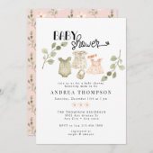 Waterverf babykleding | Boho Meisje Baby shower Kaart (Voorkant / Achterkant)