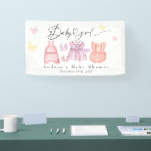 Waterverf babykleding | Het is een meisje Baby sho Spandoek (Beurs)