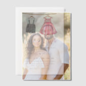 Waterverf Babykleding Spaans Geslacht Onthulling Vellum Uitnodigingen (Offset (Koppel))