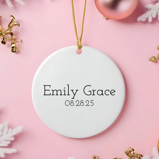 Waterverf Baby's eerste kerst Ornament