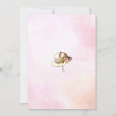 Waterverf BabyUitnodiging Kaart (Achterkant)