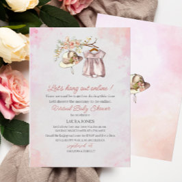 Waterverf BabyUitnodiging Kaart