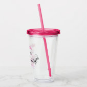 Waterverf Bachelorette Bridesmaid Acryl Drinkbeker (Links)