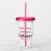 Waterverf Bachelorette Bridesmaid Acryl Drinkbeker (Voorkant)