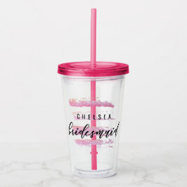 Waterverf Bachelorette Bridesmaid Acryl Drinkbeker