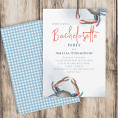 Waterverf Bachelorette Party Blue Crab Coastal Kaart