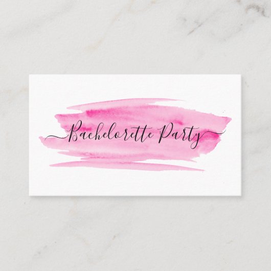 Waterverf Bachelorette Party Ticket (Voorkant)