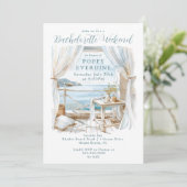 Waterverf Bachelorette Party Weekend Oceanside Kaart (Staand voorkant)