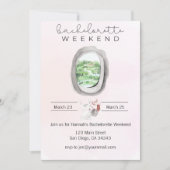 Waterverf Bachelorette Planet Uitnodiging (Voorkant)