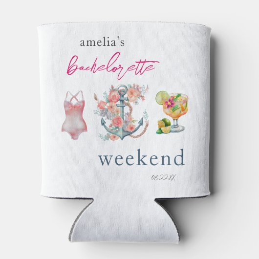 Waterverf Bachelorette Weekend Blikjeskoeler (Achterkant)