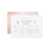 waterverf Bachelorette weekend Notitiekaartje (Voorkant / Achterkant in situ)