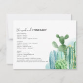 Waterverf Bachelorette Weekend Party Itinerary Kaart (Achterkant)