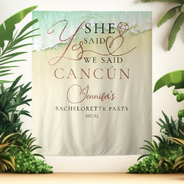 Waterverf Backdrops | Beach Bachelorette Party Wandkleed