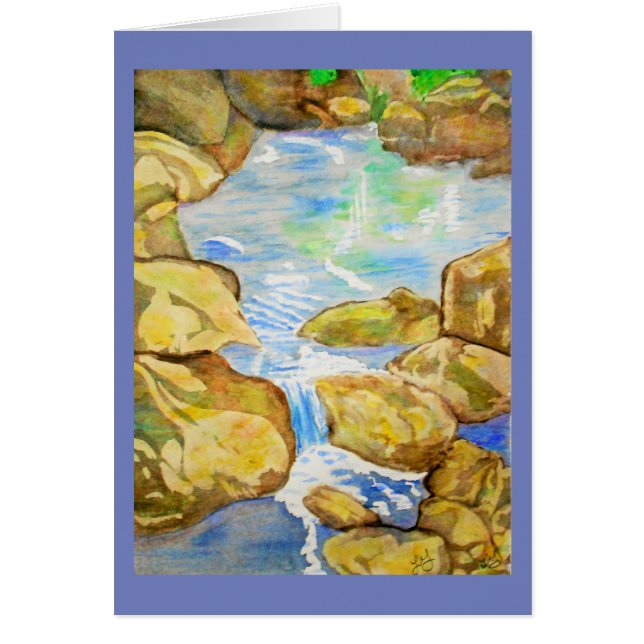 Waterverf backyard Stream (Voorkant)