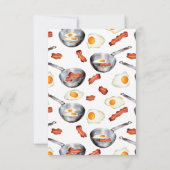 Waterverf Bacon & Eggs Ontbijt Eten Custom Name Bedankkaart (Achterkant)