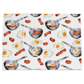 Waterverf Bacon & Eggs Ontbijt Voedingspatroon Groot Cadeauzakje (Voorkant)