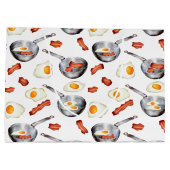 Waterverf Bacon & Eggs Ontbijt Voedingspatroon Groot Cadeauzakje (Achterkant)