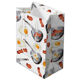 Waterverf Bacon & Eggs Ontbijt Voedingspatroon Medium Cadeauzakje