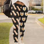 Waterverf Bacon en Eggs Breakfast lover Leggings<br><div class="desc">Dit ontwerp werd gecreeerd door digitale kunst. Het kan worden gepersonaliseerd door de aanpassingsknoop te klikken en de kleur te veranderen, een naam, initialen of uw favoriete woorden toe te voegen. Neem contact met me op colorflowcreations@gmail.com als je dit ontwerp op een ander product wilt gebruiken. Koop mijn oorspronkelijke abstracte...</div>