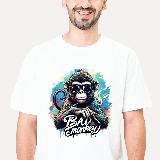 Waterverf Bad Monkey T-shirt