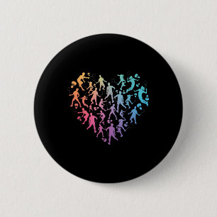 Waterverf Badminton Speler Team Shuttle Liefhebber Ronde Button 5,7 Cm
