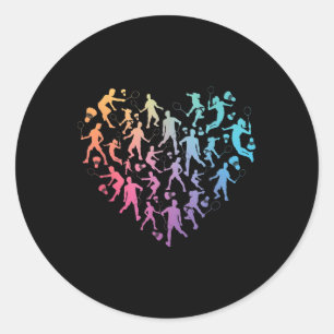 Waterverf Badminton Speler Team Shuttle Liefhebber Ronde Sticker