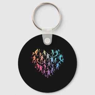 Waterverf badmintonspeler Team Shuttle Lovers Fo Sleutelhanger
