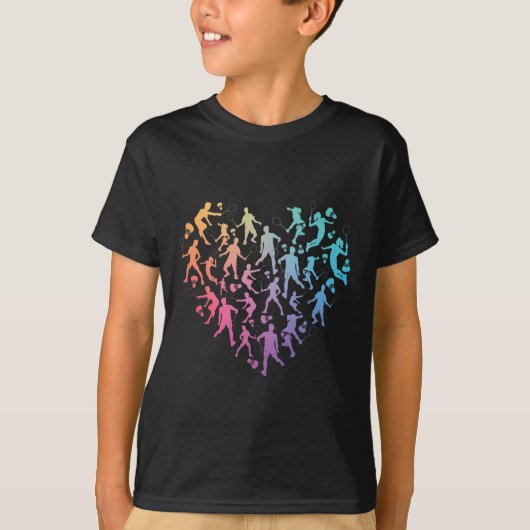 Waterverf badmintonspeler Team Shuttle Lovers Fo T-shirt (Voorkant)