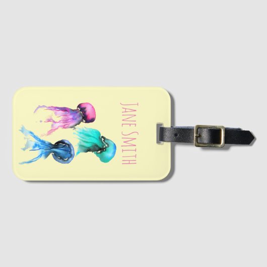 Waterverf Bagagelabel (Voorkant (horizontaal))