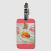 Waterverf Bagagelabel roze Tulp Tulips (Voorkant (verticaal))