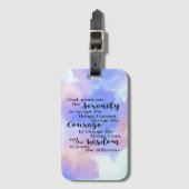 Waterverf Bagagelabel Serenity Prayer (Voorkant (verticaal))