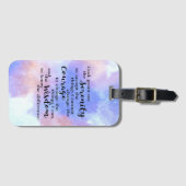 Waterverf Bagagelabel Serenity Prayer (Voorkant (horizontaal))