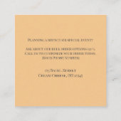 Waterverf Bagels met rookzalm bedrijf Vierkante Visitekaartje (Achterkant)