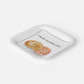 Waterverf Bagels Smoke Salmon G'mar Chatima Tova Papieren Bordje (Gebogen)