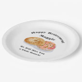 Waterverf Bagels Smoke Salmon Retirement Brunch Papieren Bordje (Gekanteld)