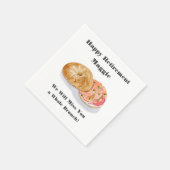 Waterverf Bagels Smoke Salmon Retirement Brunch Servet (Hoek)