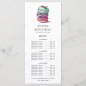 Waterverf Baker Bakery Pastry Chef Cookies Menu (Voorkant)